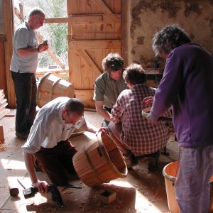 Devon stave basket making - photo by Hilary Burns