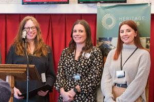 Hannah McAndrew with Annie McCarthy and Heather Crombie