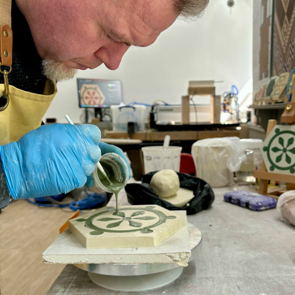 Craig Peebles, encaustic tile maker